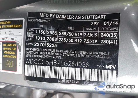 2014 Mercedes-Benz Glk 350 z USA, uszkodzony, nr VIN WDCGG5HB7EG288038